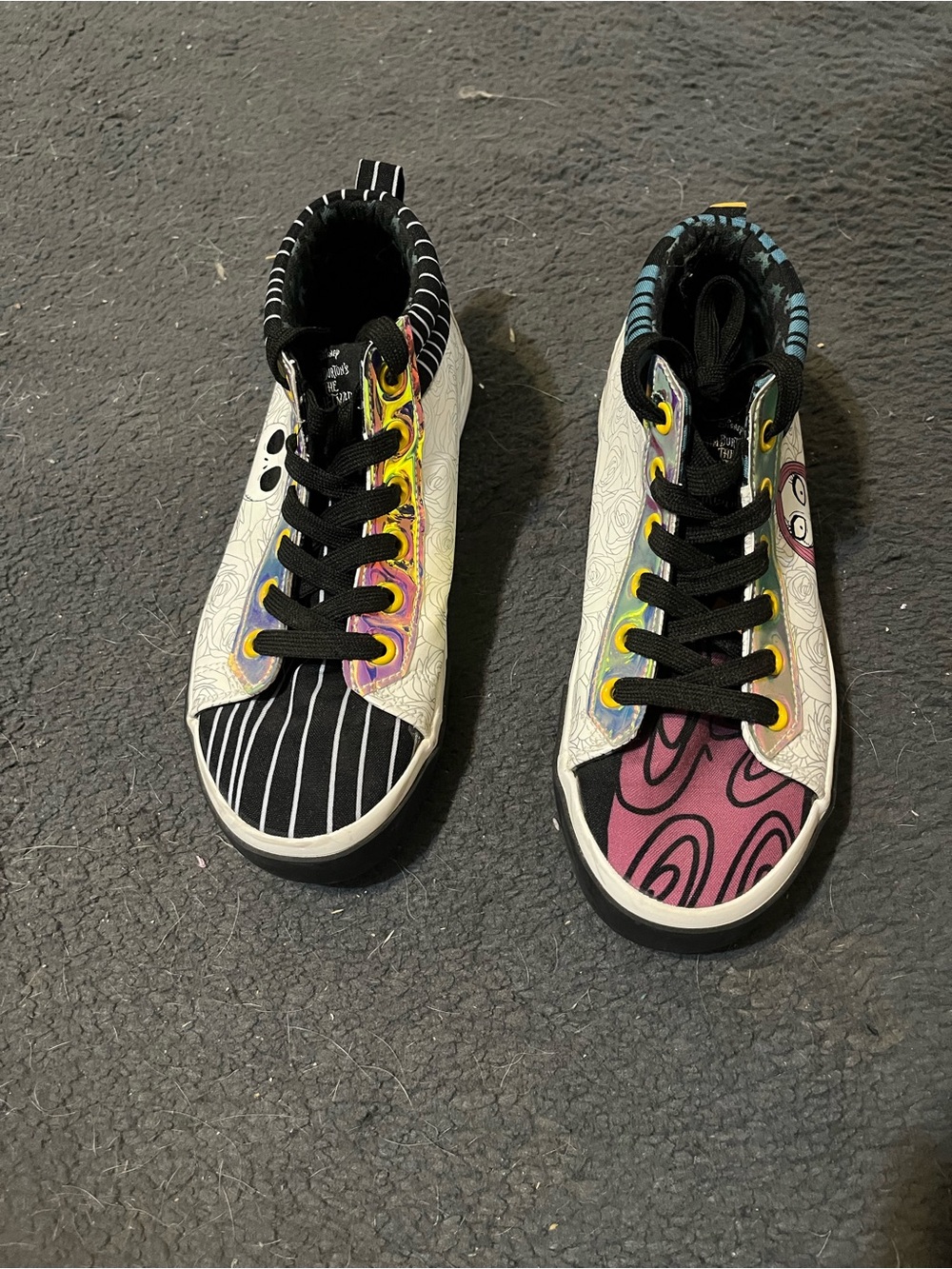 Disney High-Top Nightmare before Christmas sneakers in Black and Multi-Colors.